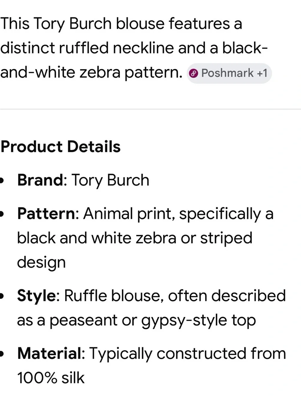 Tory Burch animal print silk blouse